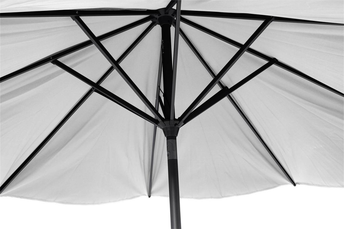 Sonnenschirm Ø 300 H: 238 Cm Anthrazit/grau - Anthrazit/Grau, KONVENTIONELL, Textil/Metall (300/300cm) - Siena Garden