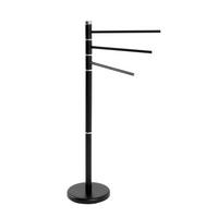 Stojan na uteráky z ocele v čiernej - čierna, Modern, kov (22/89/46cm) - Mömax
