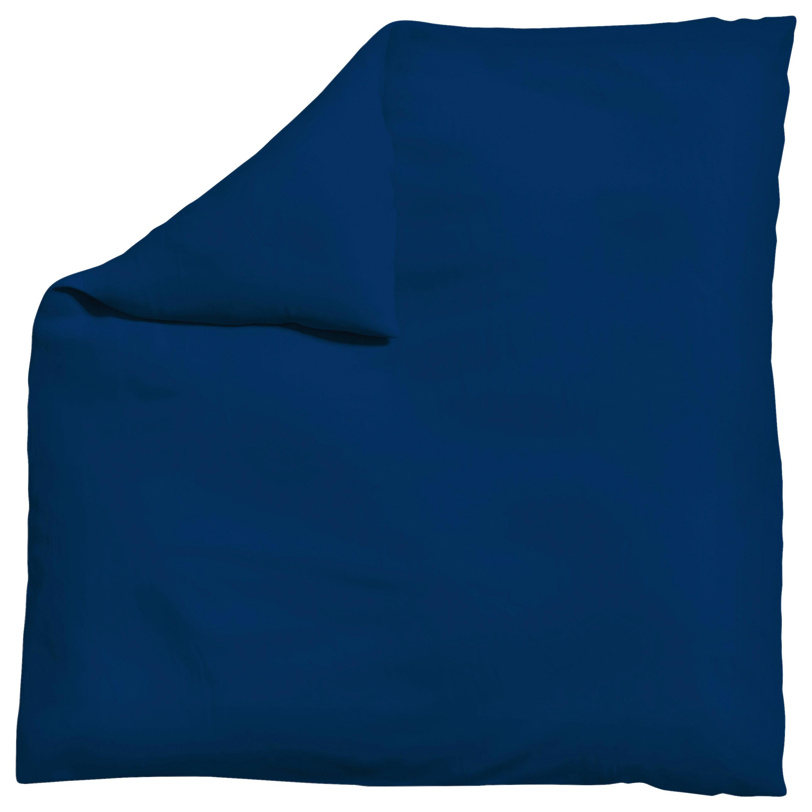 Bettdeckenbezug Knitted Jersey 200x200cm Dunkelblau - Dunkelblau, Basics, Textil (200/200cm) - Schlafgut