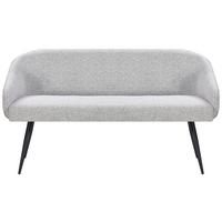 Sitzbank Royal Beige/Grau B: 150 cm - Schwarz/Grau, MODERN, Textil/Metall (150ml) - Livetastic