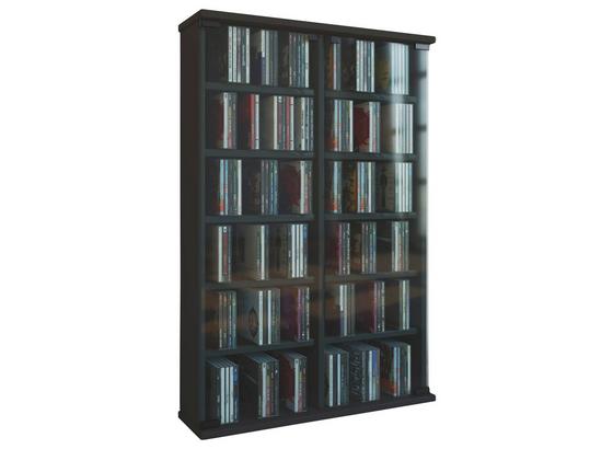 CD-regal Roma B: 60 cm - Schwarz, KONVENTIONELL, Glas/Holzwerkstoff (60/92/18cm) CD-regal Roma B: 60 cm - Schwarz, KONVENTIONELL, Glas/Holzwerkstoff (60/92/18cm)