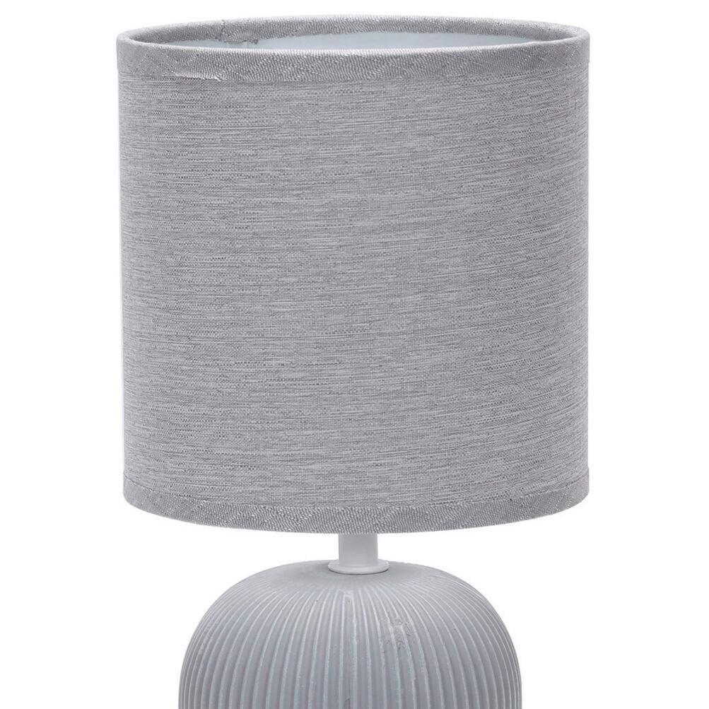 Tischleuchte Grau D: 15 Cm 6w - Grau, Design, Keramik/Textil (15/28cm)