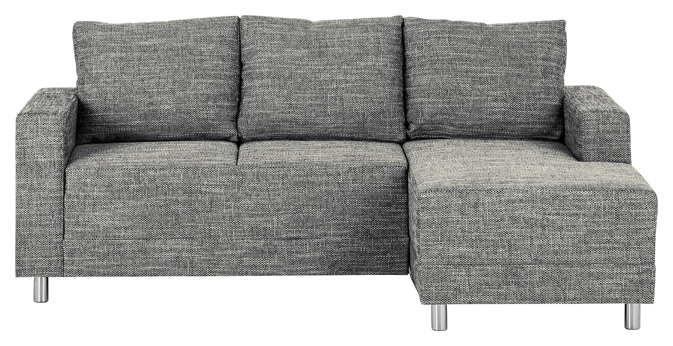 Ecksofa Grenwood Grau S: 200x144 cm - Chromfarben/Grau, Design, Textil (200/144cm) - MID.YOU