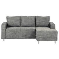 Ecksofa Grenwood Grau S: 200x144 cm - Chromfarben/Grau, Design, Textil (200/144cm) - MID.YOU
