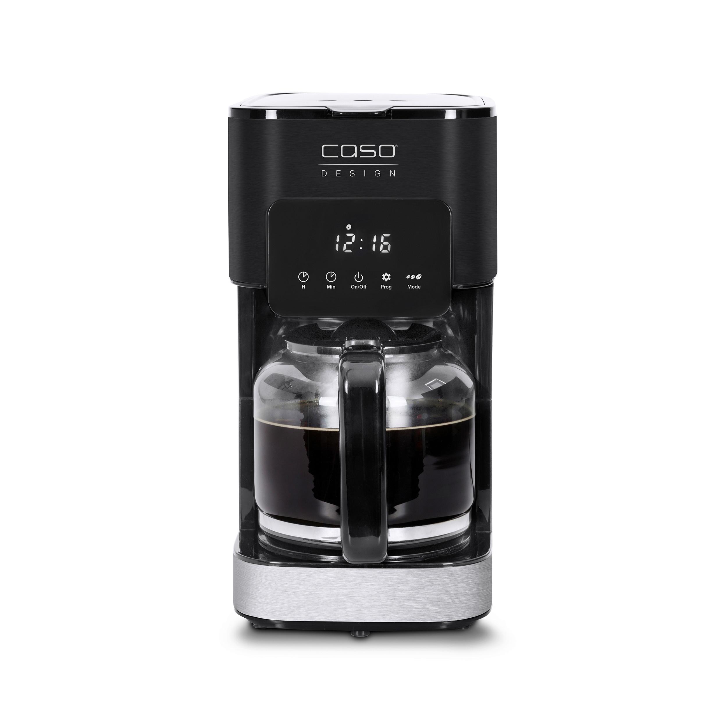 Filterkaffeemaschine 1846 - Silberfarben/Schwarz, Basics, Glas (17/32,5/24,5cm) - CASO Design