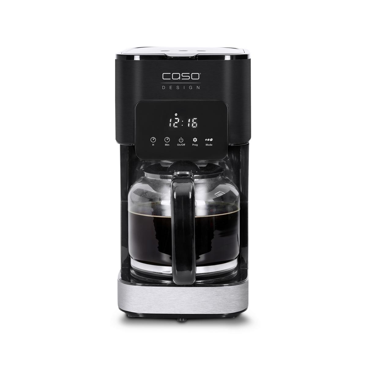 Filterkaffeemaschine 1846 - Silberfarben/Schwarz, Basics, Glas (17/32,5/24,5cm) - CASO Design
