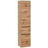 Hochschrank Pienza B: 40 cm Eiche Wotan Dekor - Silberfarben/Eiche Wotan, MODERN, Holzwerkstoff (40/180/35cm) - Held