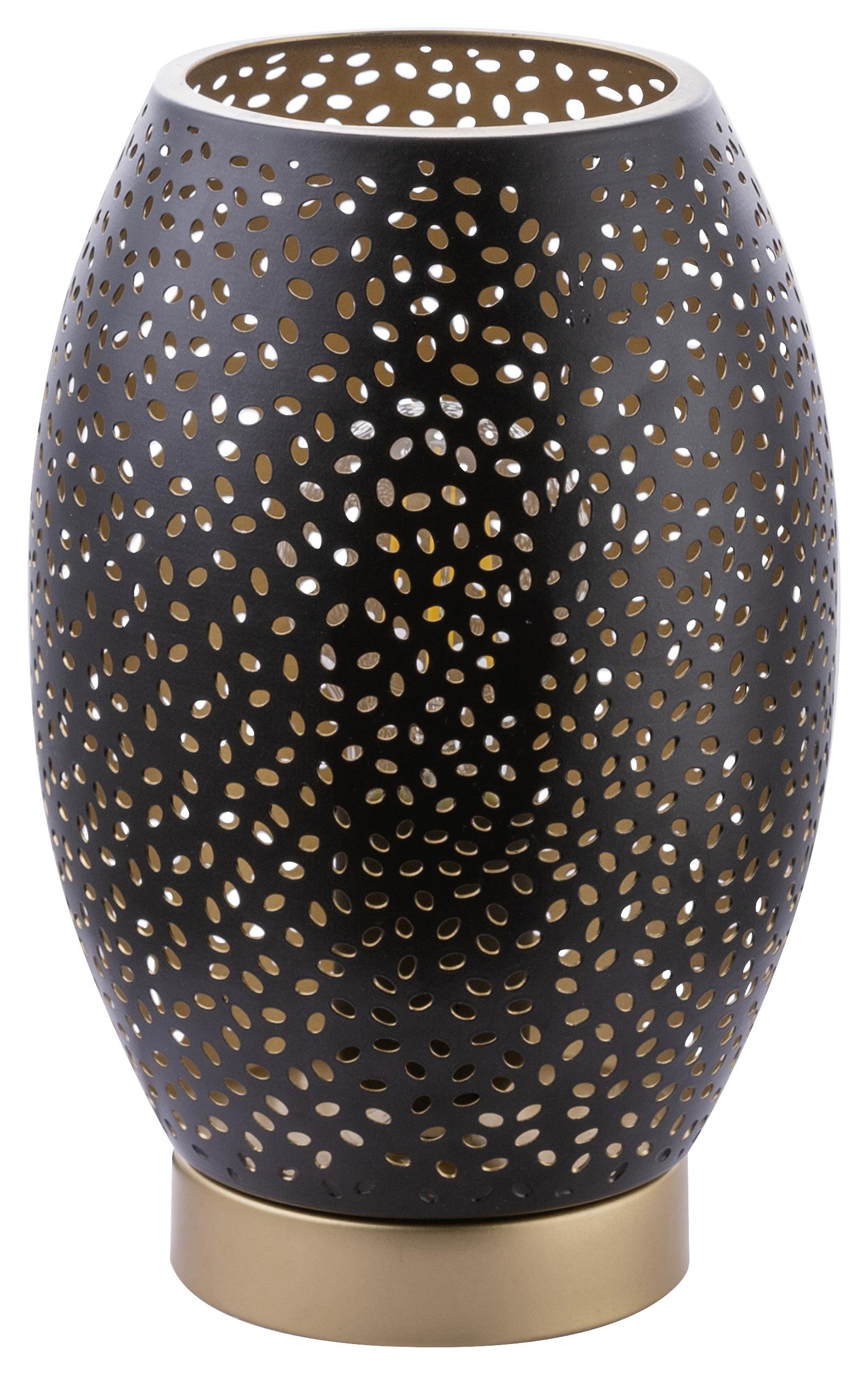 Tischleuchte Narri Schwarz/ Goldfarben Mit Schalter - Goldfarben/Schwarz, Basics, Metall (15/23cm) - Globo