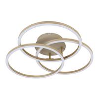 LED-DECKENLEUCHTE COLEEN - Sandfarben/Cappuccino, Basics, Kunststoff/Metall (47/38,5/8cm) - Luca Bessoni