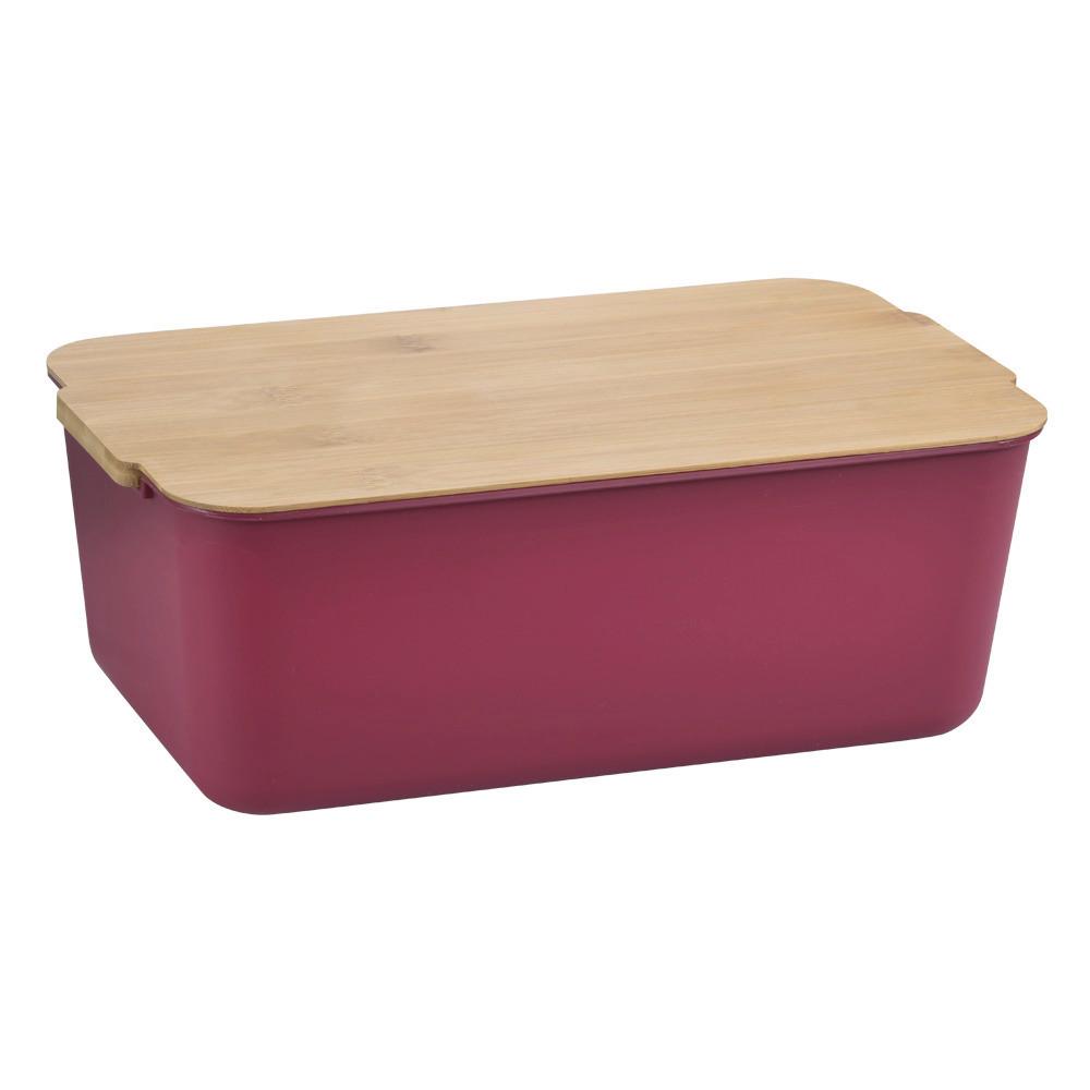Brotbox Beere, Naturfarben L: 30,5 cm - Beere/Naturfarben, Basics, Naturmaterialien/Kunststoff (30.5/18.5/12cm) - Kesper