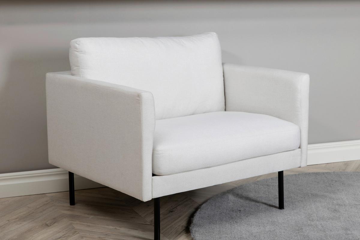 Sessel Zoom - Beige/Schwarz, Design, Kunststoff/Textil (95/80/84cm) - Livetastic