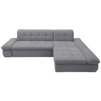 Ecksofa mit Schlaffunktion Moric Dunkelgrau Mikrofaser - Chromfarben/Dunkelgrau, KONVENTIONELL, Textil (300/172cm) - MID.YOU