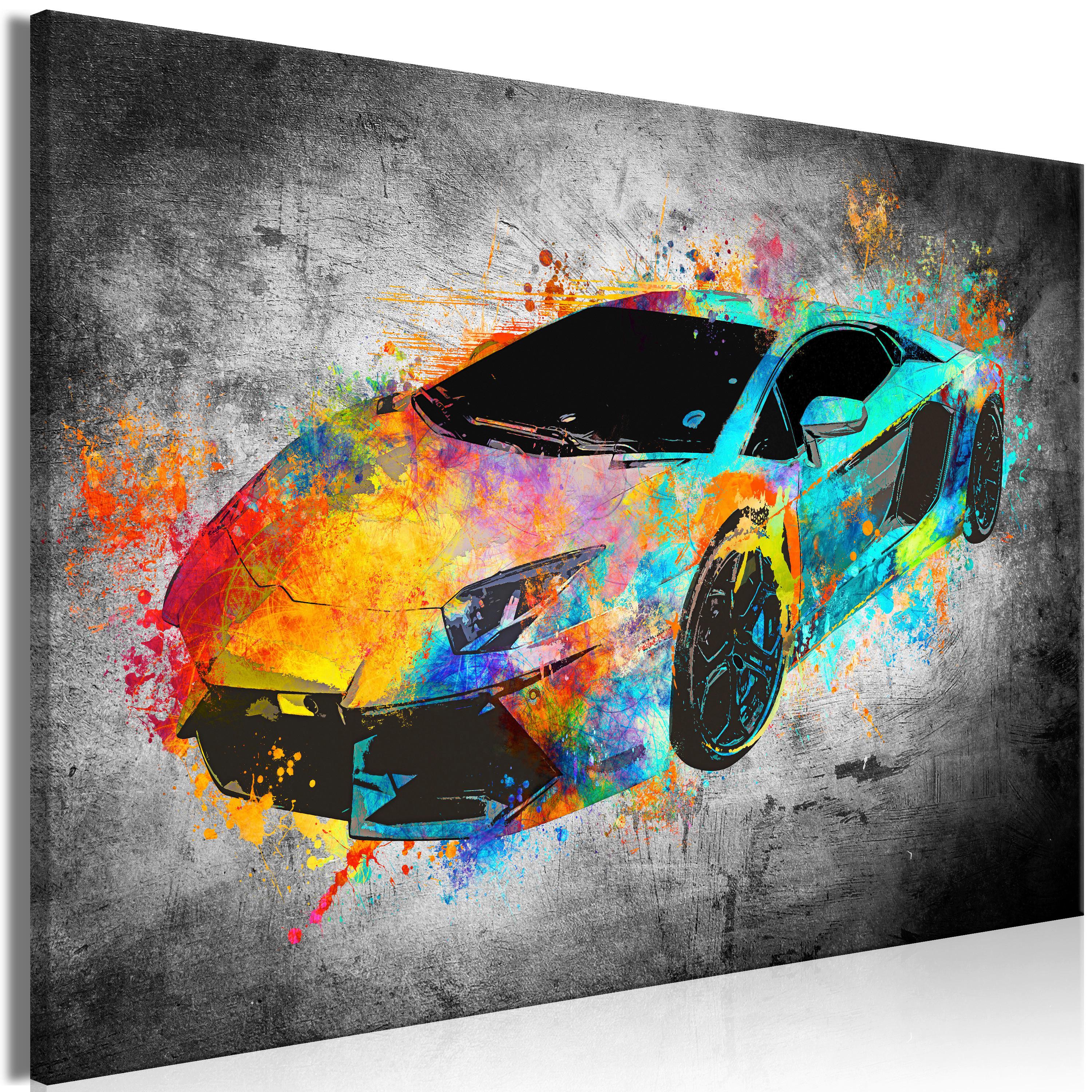 Leinwandbild Aerodynamics Multicolor B: 120 cm - Multicolor, Basics, Holz/Textil (120/80/1,2cm) - artgeist