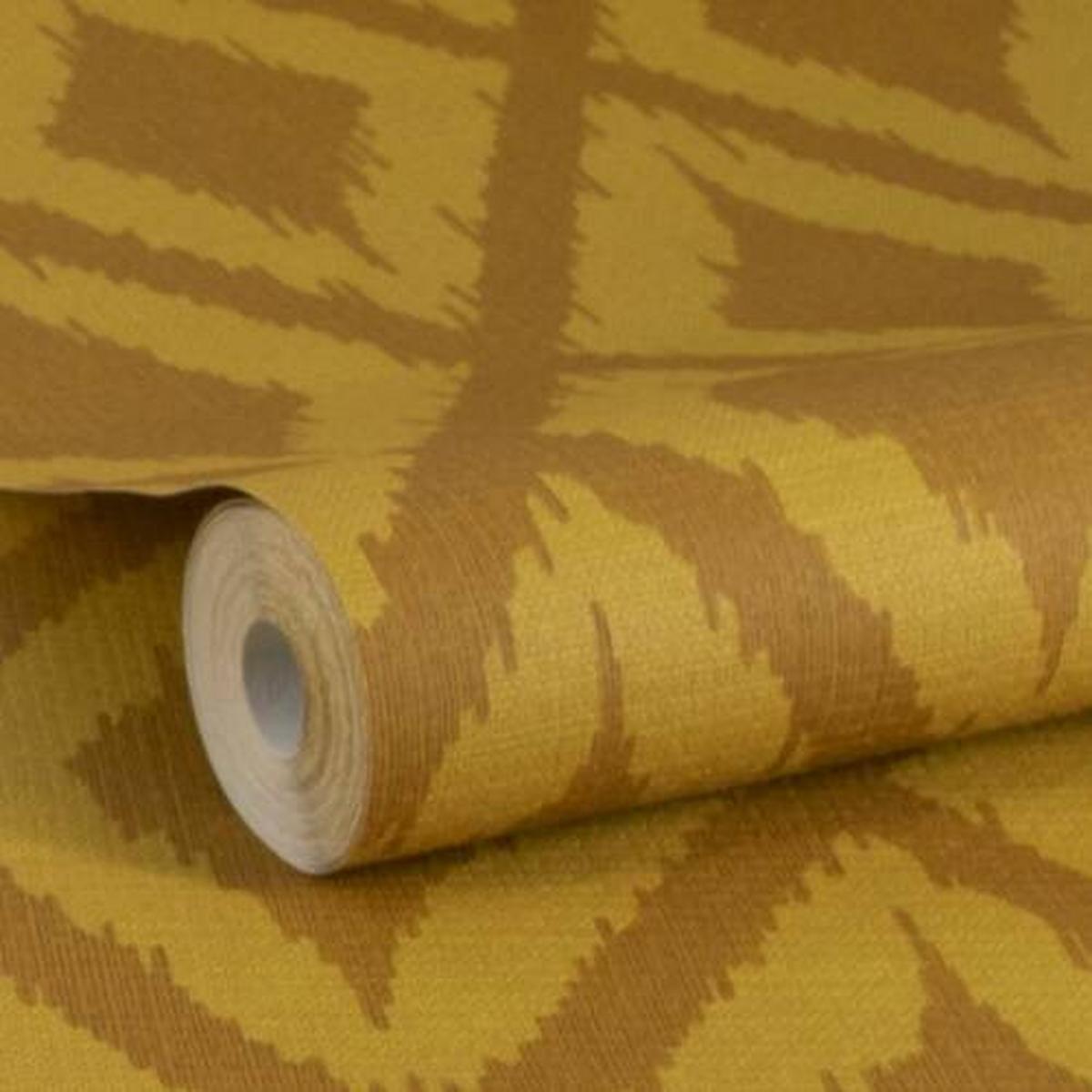 Vliestapete Ikat, Gelb - Gelb, Basics, Papier/Kunststoff (52/1005cm)