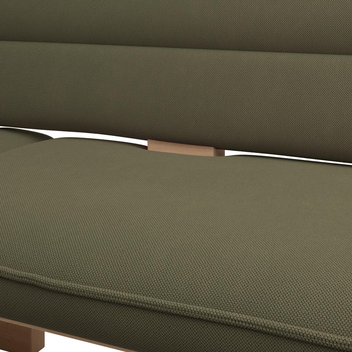 Eckbank Beluna Ii Webstoff Grün, B: 170cm - Eichefarben/Grün, KONVENTIONELL, Holz/Textil (170/232cm) - James Wood