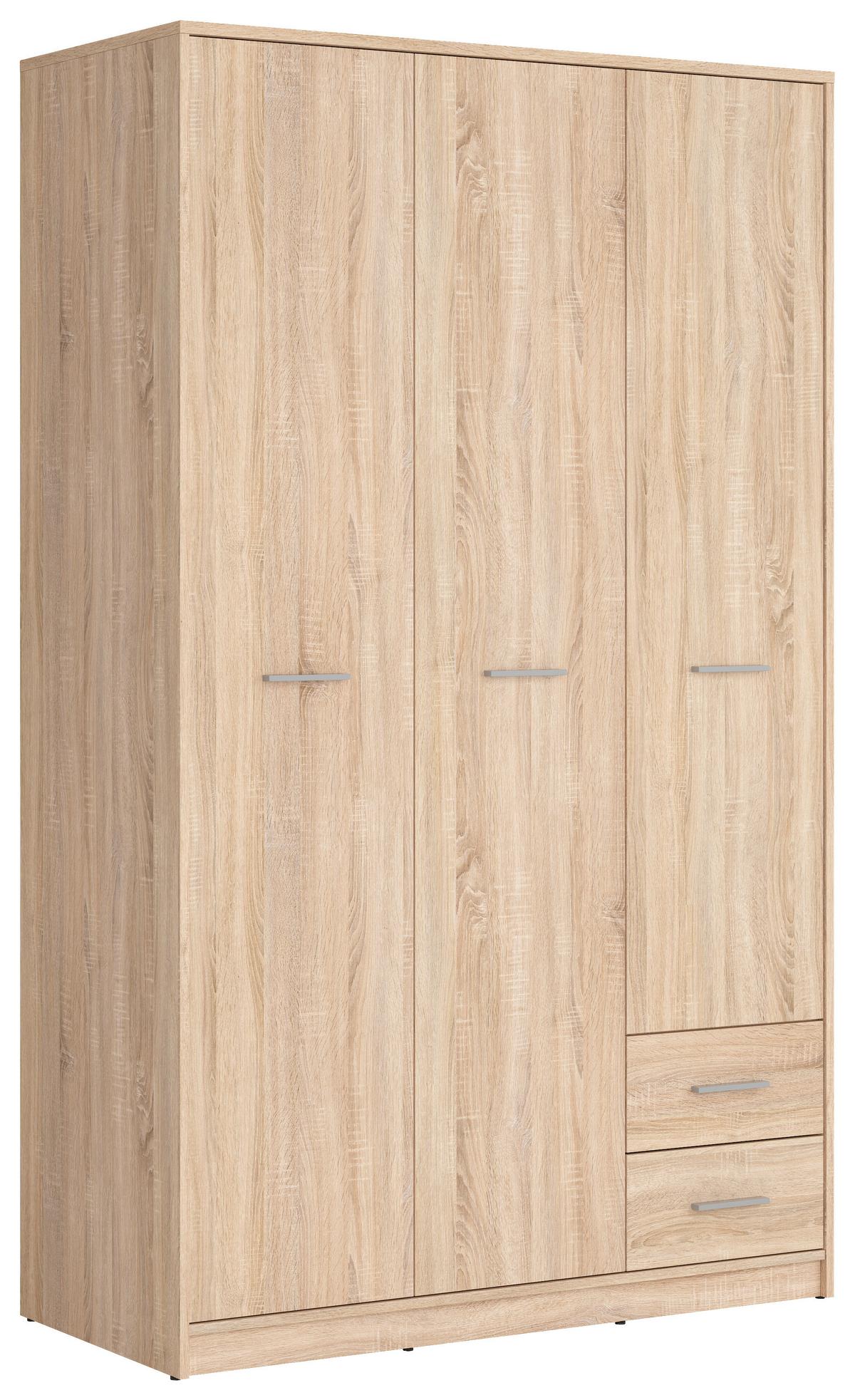 Drehtürenschrank 118,5cm Nepo Plus Sonomo Eiche - Sonoma Eiche, MODERN, Holzwerkstoff (118,5/197/54,5cm) - MID.YOU