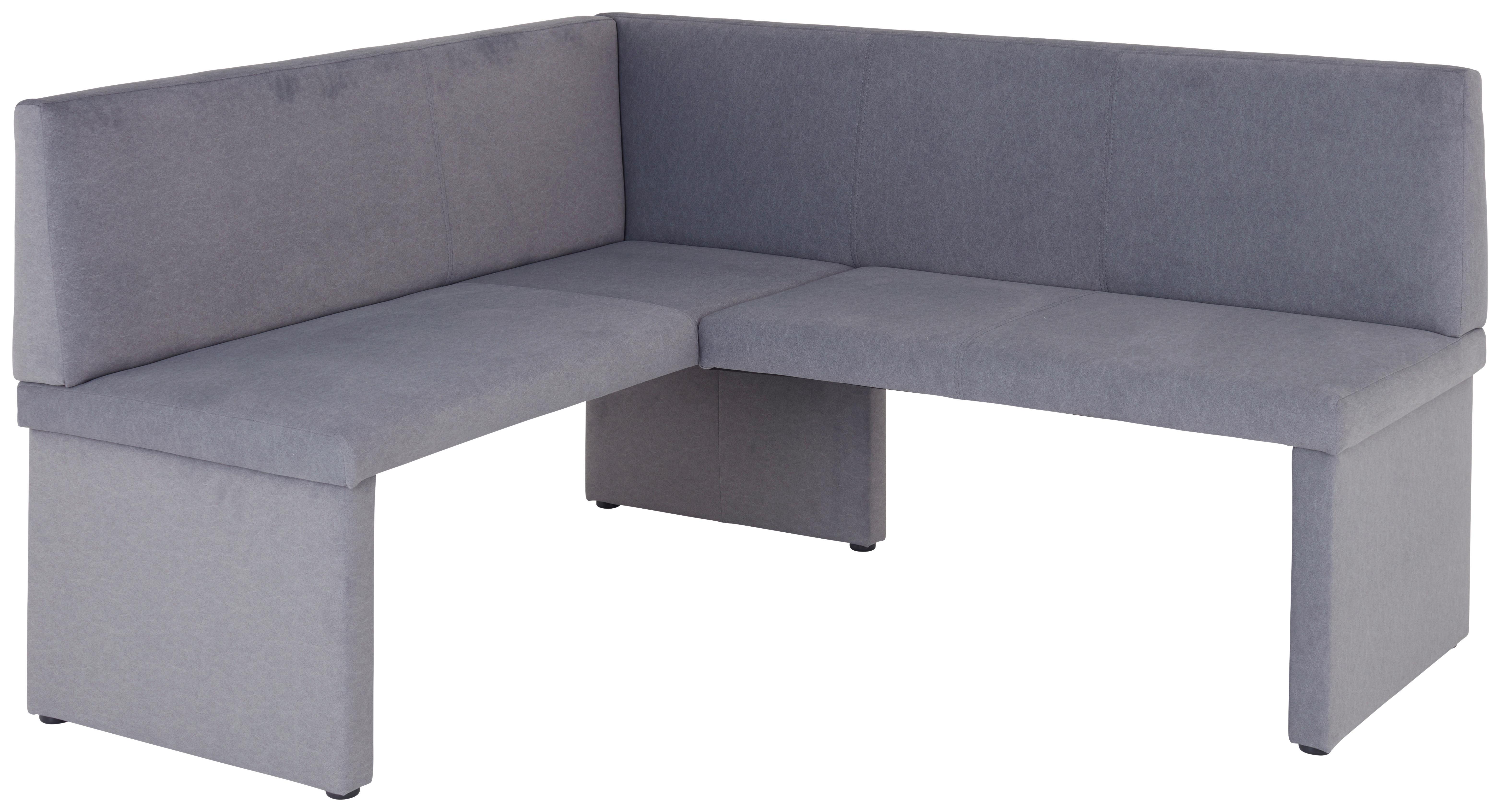 Eckbank Campel - Schwarz/Grau, KONVENTIONELL, Textil (147/167cm)