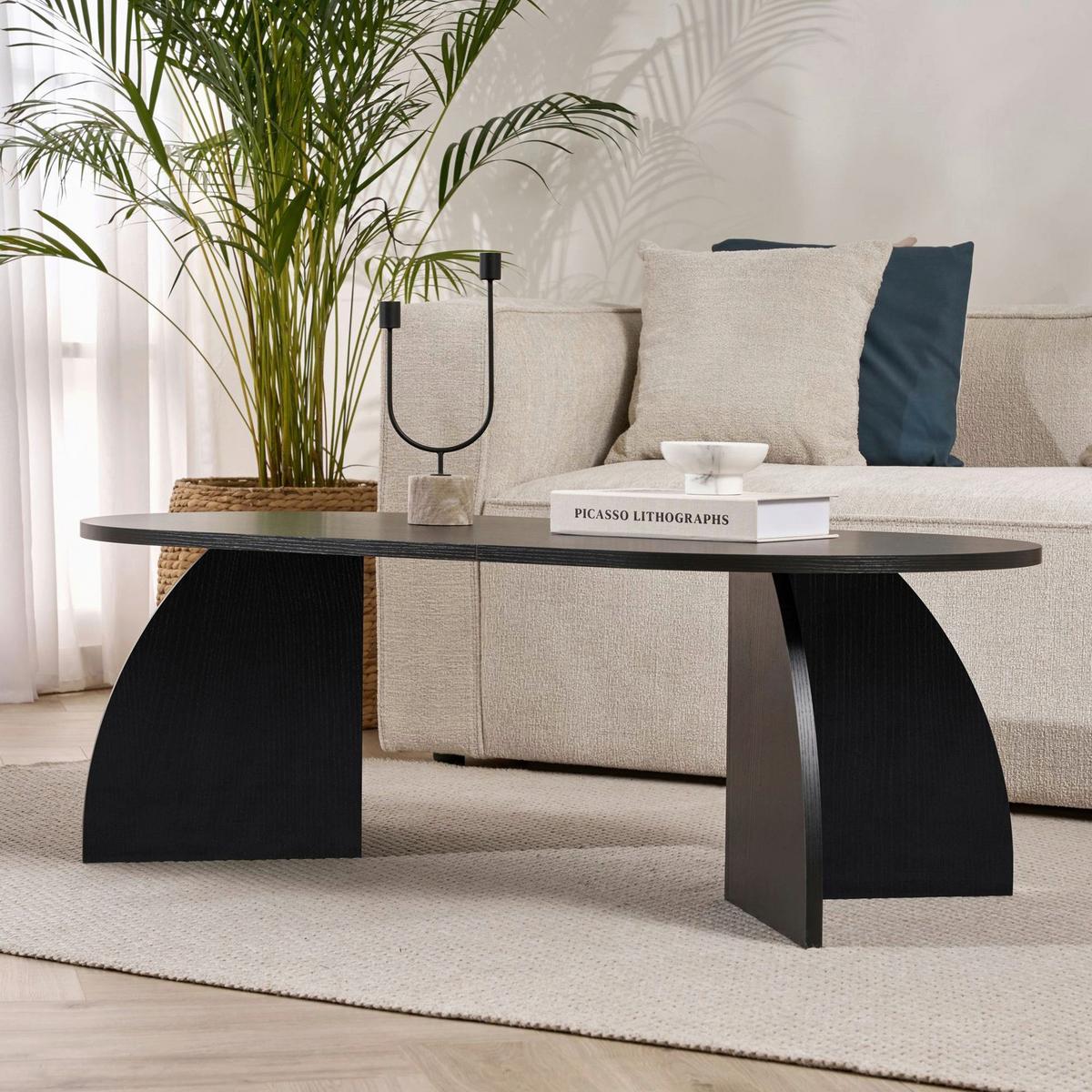COUCHTISCH Schwarz B: 120cm - Schwarz, MODERN, Holzwerkstoff (120/40/60cm)