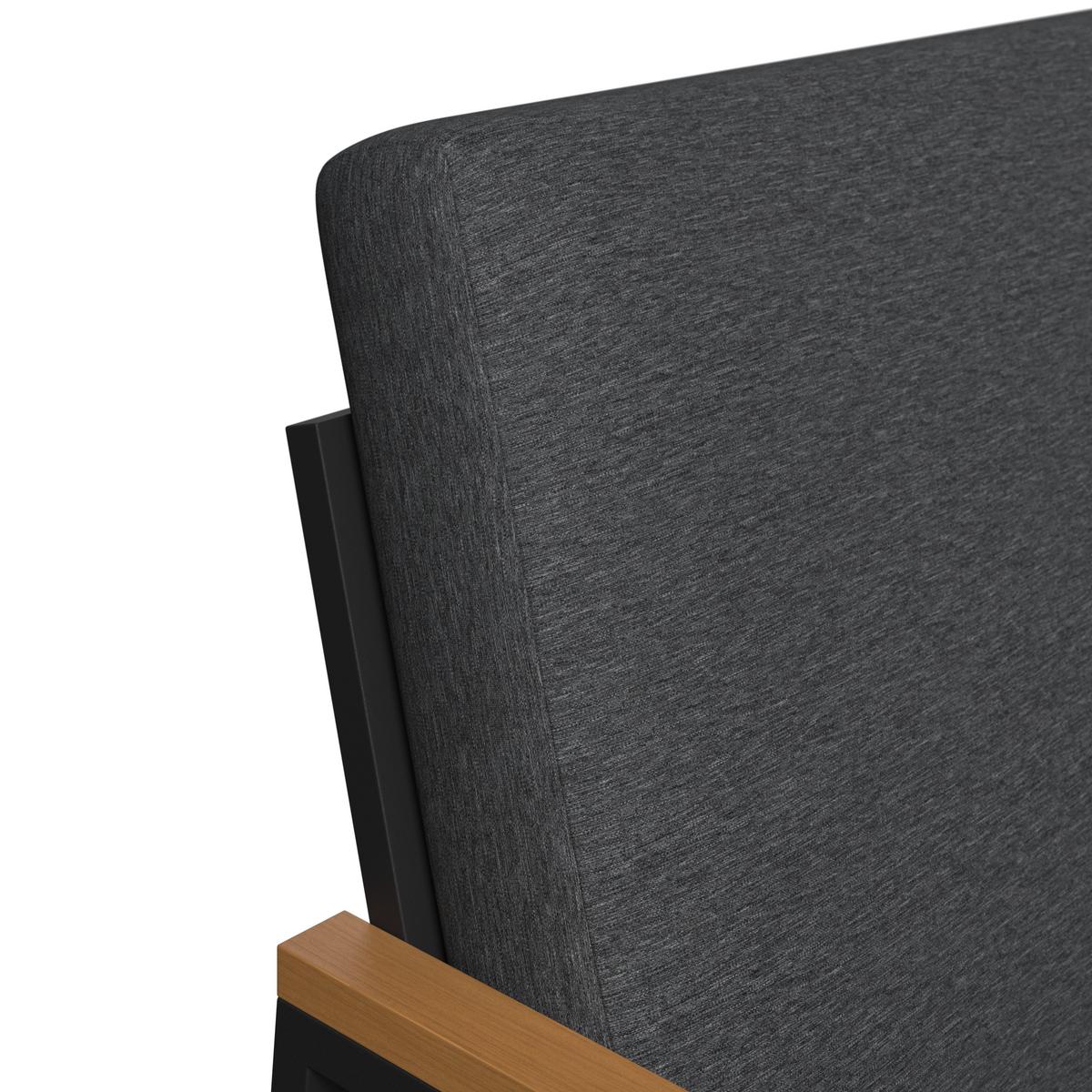 Loungegarnitur Lorca - Anthrazit/Naturfarben, MODERN, Kunststoff/Textil (158/217cm) - Beldano