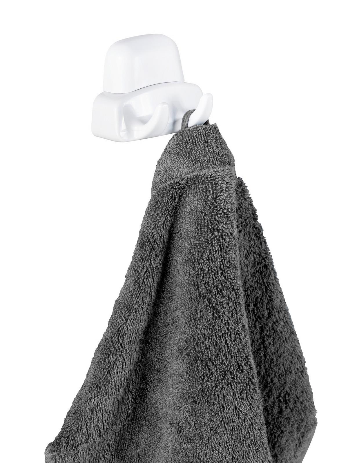 Fali Kampó Pure Duo 17940100 - fehér, Konventionell, műanyag (8/5,5/4,5cm) - Wenko