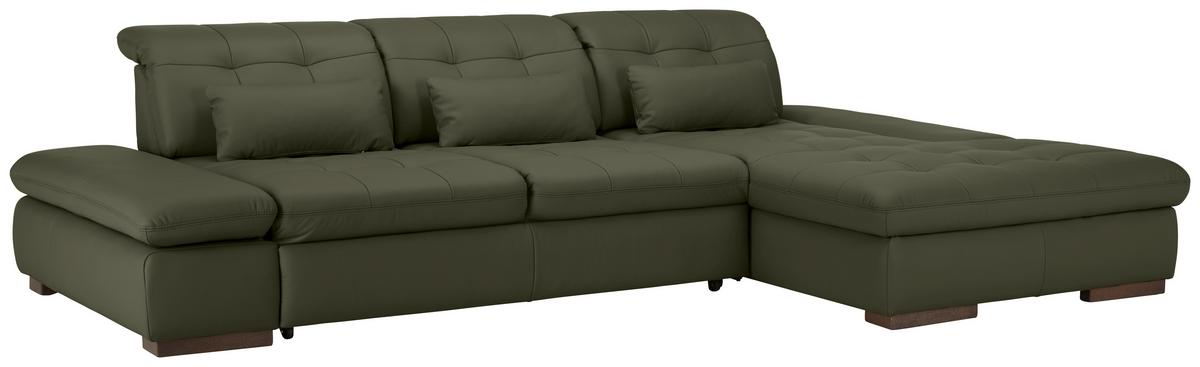 Rohová sedačka SANFINO, pravá, antracitová pravá kůže - barvy chromu/antracitová, Konvenční, kov/kůže (305/199cm) - Premium Living