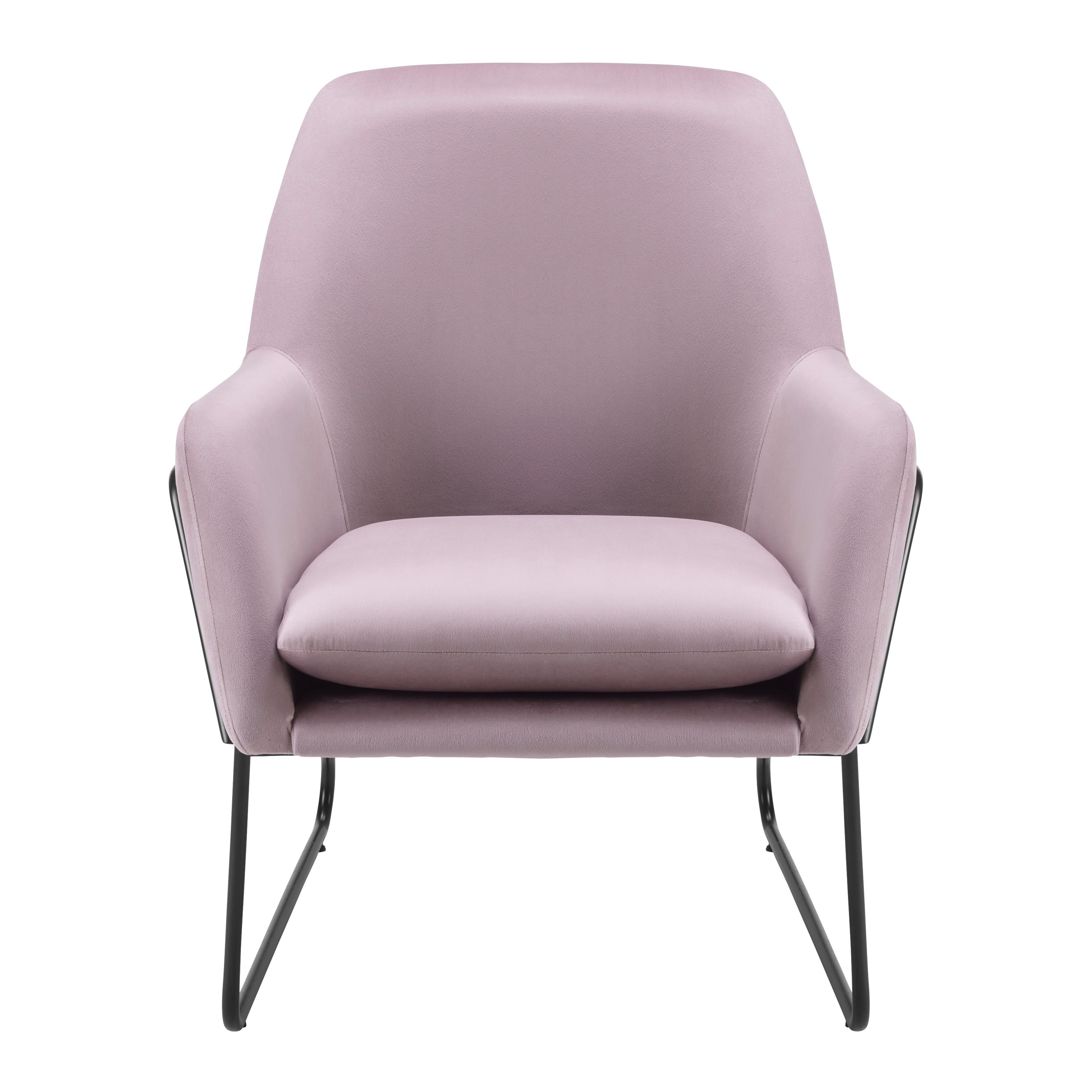 Čalouněné křeslo KEZIA, růžové - růžová/černá, Moderní, kov/textil (71/84cm) - Bessagi Home