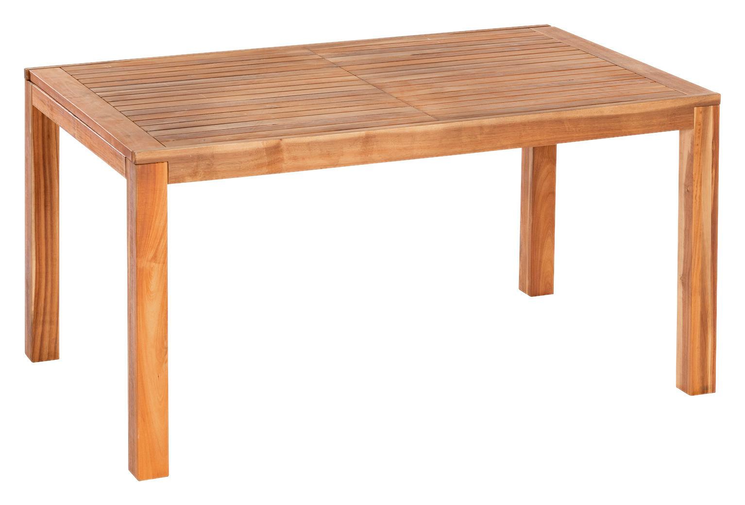 Gartentisch Ausziehbar Paraiba Echtholz L: 150 Cm - Akaziefarben, ROMANTIK / LANDHAUS, Holz (150/74,5/90cm) - Gardenson