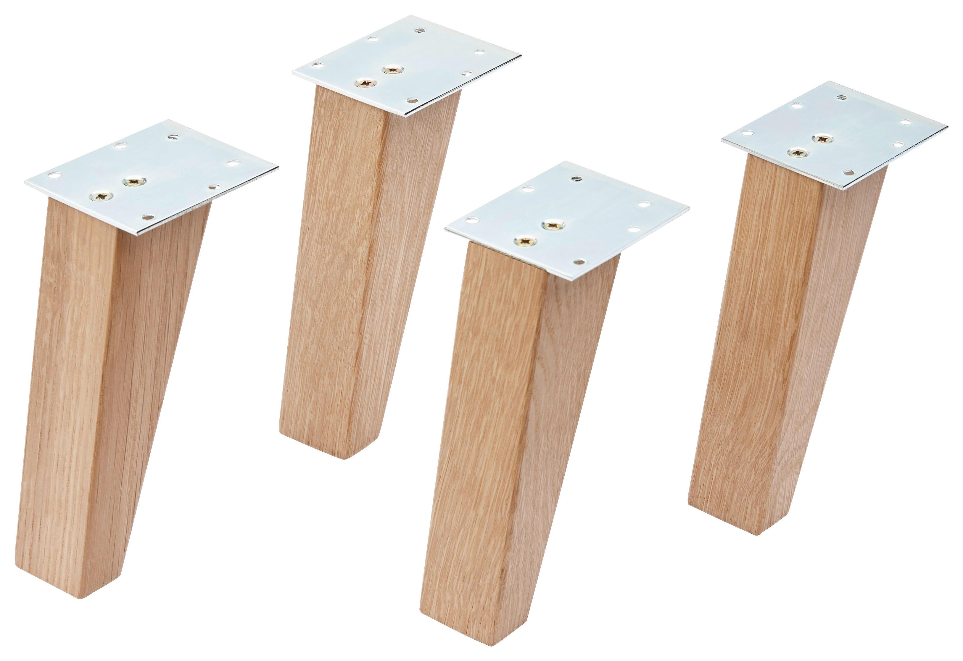 Fußset Finn Eiche Massiv - Eichefarben, MODERN, Holz - MID.YOU