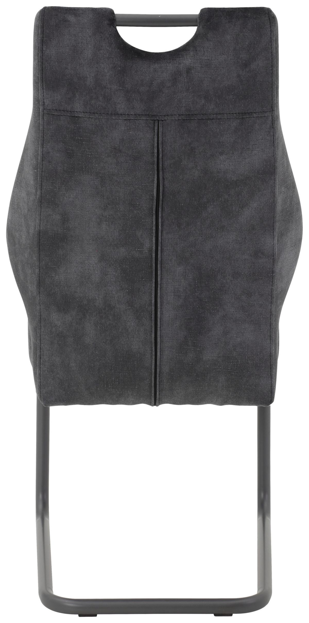 Schwingstuhl-set Linda S Anthrazit - Anthrazit/Grau, MODERN, Textil/Metall (47/99/61cm) - MID.YOU