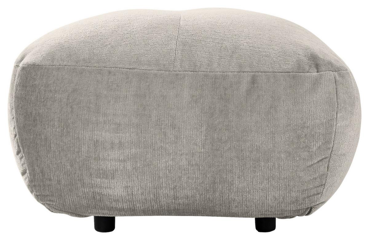 Hocker Fluffy, Silberfarben B: 112 Cm - Silberfarben/Schwarz, MODERN, Textil (112/46/65cm) - Trendmanufaktur