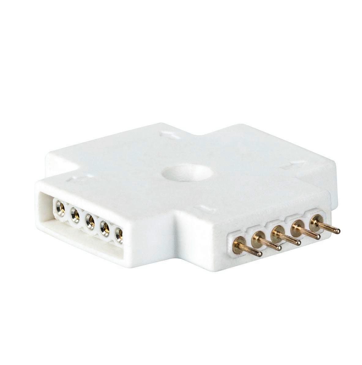 LED-Streifen Connerctor 4-Fach Verbindung Weiß - Weiß, Basics, Kunststoff (3,2/0,6cm) - Paulmann