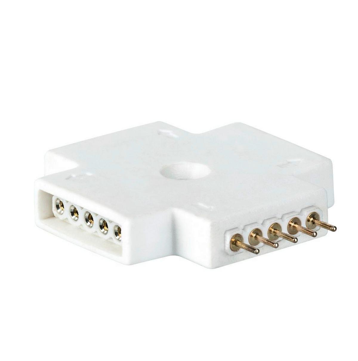 Led-streifen Connerctor 4-Fach Verbindung Weiß - Weiß, Basics, Kunststoff (3,2/0,6cm) - Paulmann