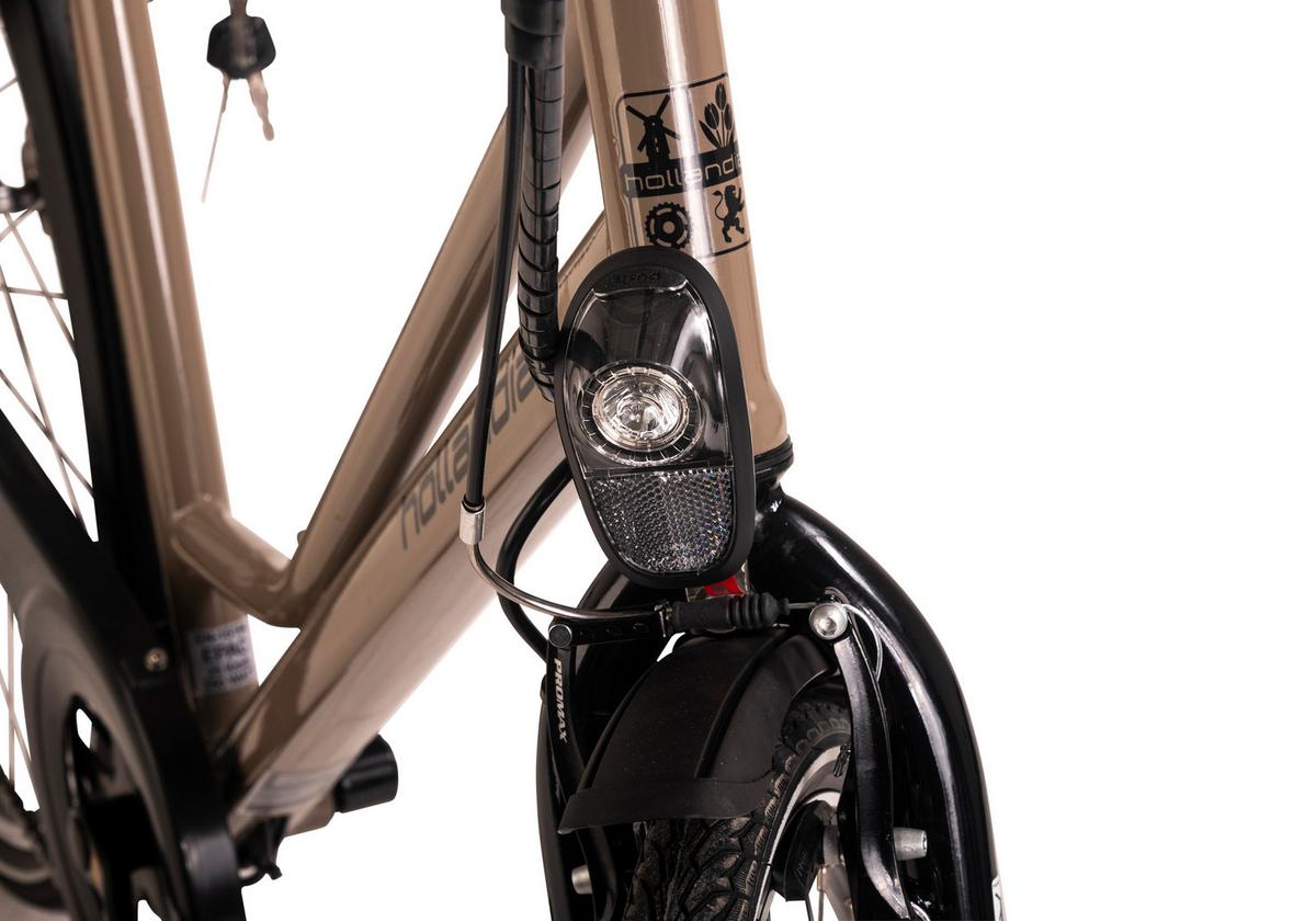 Elektrofahrrad Hollandia Optima Basic - Cappuccino, Basics, Metall (21/116/188cm)