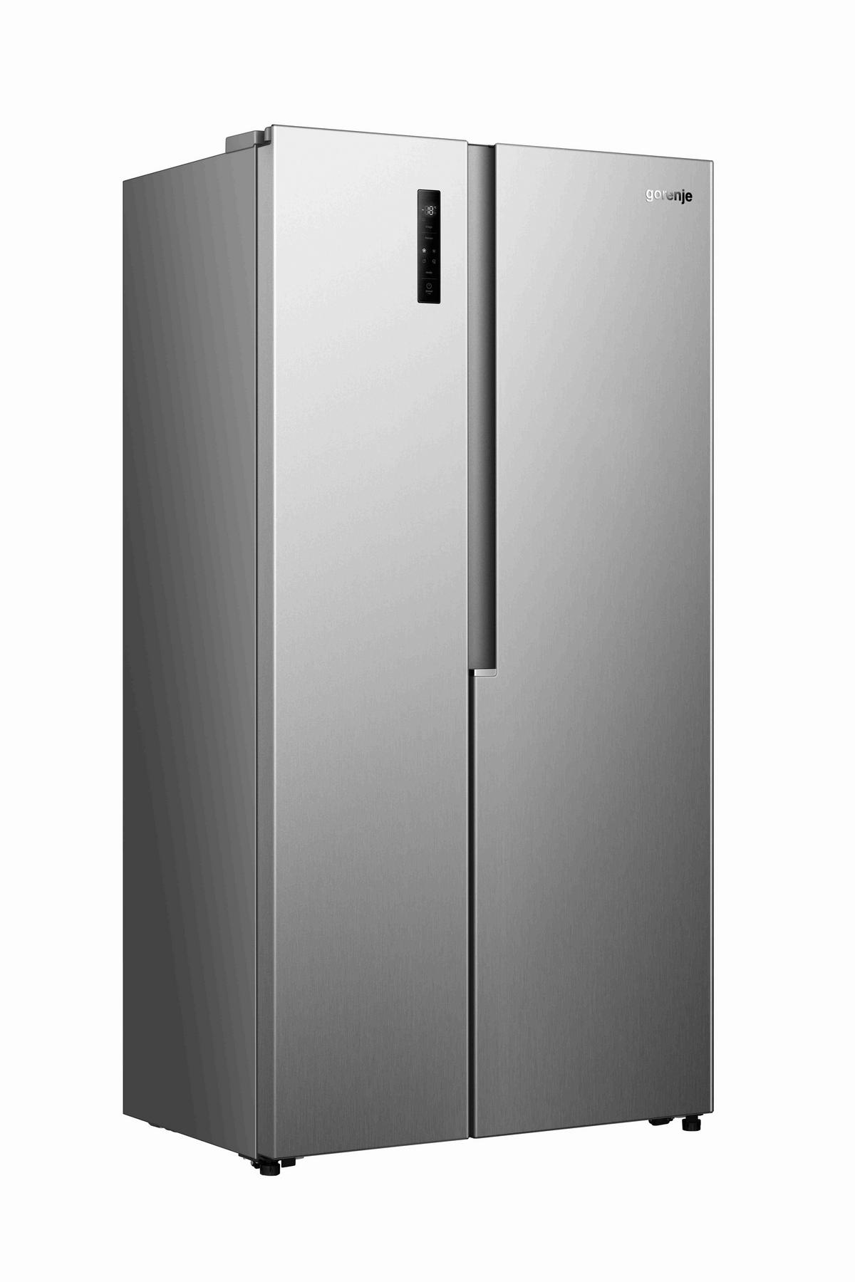 Side-By-Side NRS917E41X EEFK:E GesamTVolumen ca.544 L - Edelstahlfarben, Basics, Glas/Kunststoff (91,1/178,6/61,5cm) - Gorenje