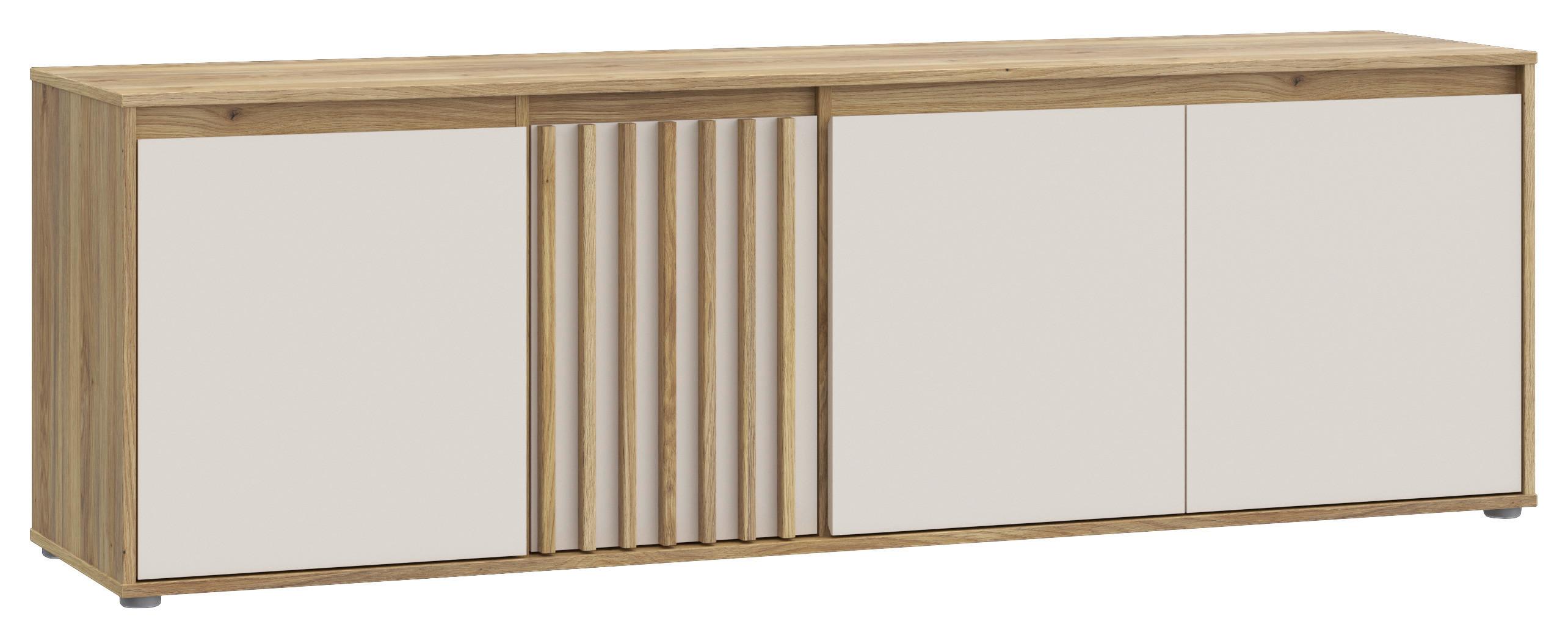 Tv Elem Eliston - tölgyfa színű/homokszínű, Natur, műanyag/faalapú anyag (174,3/56,1/41,5cm) - Modern Living