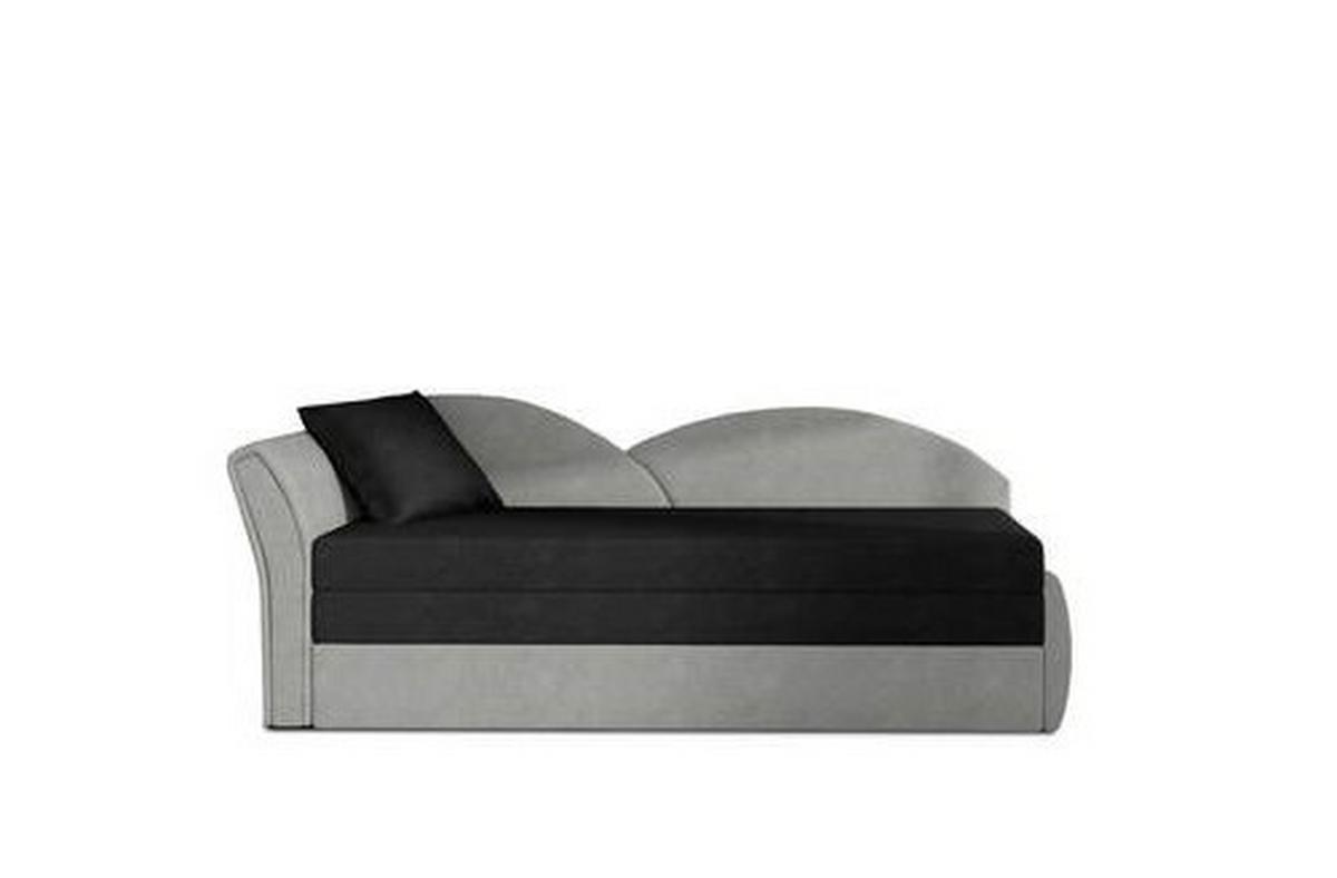 Récamiere Schwarz,hellgrau, S: 80x218 Cm - Erlefarben/Hellgrau, Design, Textil (80/218cm) - MID.YOU