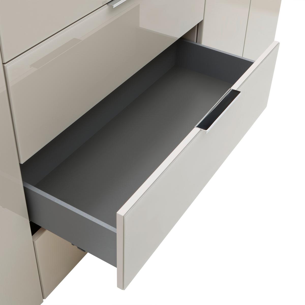 Široká komoda Siena SIENA -EXKLUSIV- - černá/kašmírová, Moderní, kov/kompozitní dřevo (226/99/40cm) - Mömax
