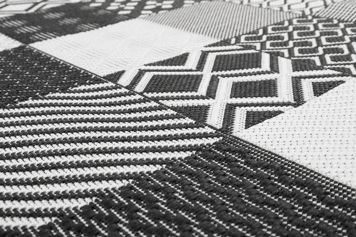 Outdoorteppich Chester - Schwarz/Weiß, KONVENTIONELL, Textil (200/290cm) - Esprit