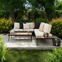 TERASOVÁ SEDACÍ SOUPRAVA SEJLA - tmavě šedá/přírodní barvy, Moderní, kov/textil (226/65/226cm) - Mömax