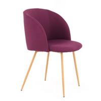 Schalenstuhl Celina Violett Gepolstert 2er-Set - Violett, Design, Kunststoff/Metall (54/84/56cm) - Kayoom