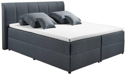 Boxspring postel GRANADA antracitová  180x200 cm - černá/antracitová, Basics, textil/plast (180/200cm) - MID.YOU