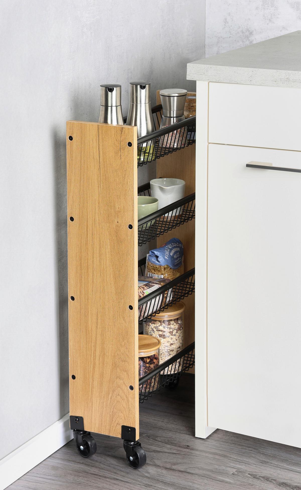 ALLZWECKWAGEN Metall/Holz B: 17cm - Basics, Holzwerkstoff/Metall (17/77/45cm) - Kesper