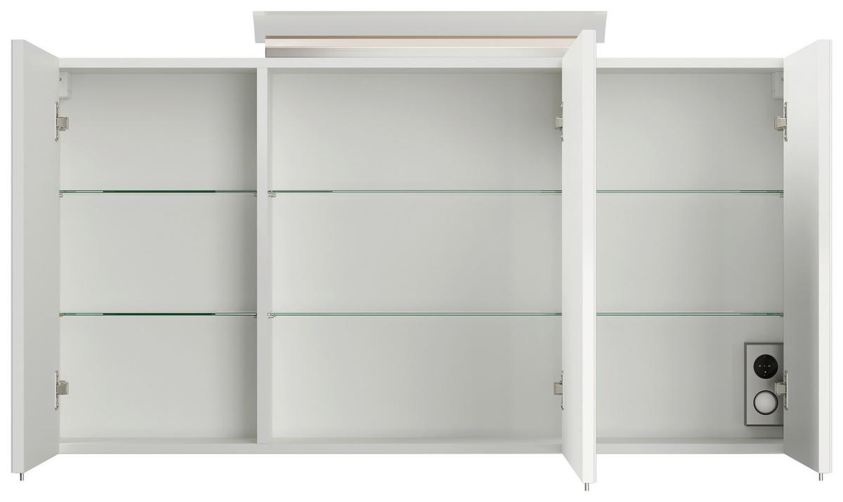 BADEZIMMER Limes, Weiß HG B: 100 cm - Weiß Hochglanz/Weiß, Basics, Keramik/Holzwerkstoff (100cm) - MID.YOU