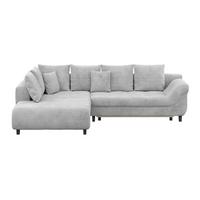 Ecksofa mit Schlaffunktion Mendoza new Chenille 197x309cm - Greige/Schwarz, KONVENTIONELL, Textil (197/309cm) - Ondega