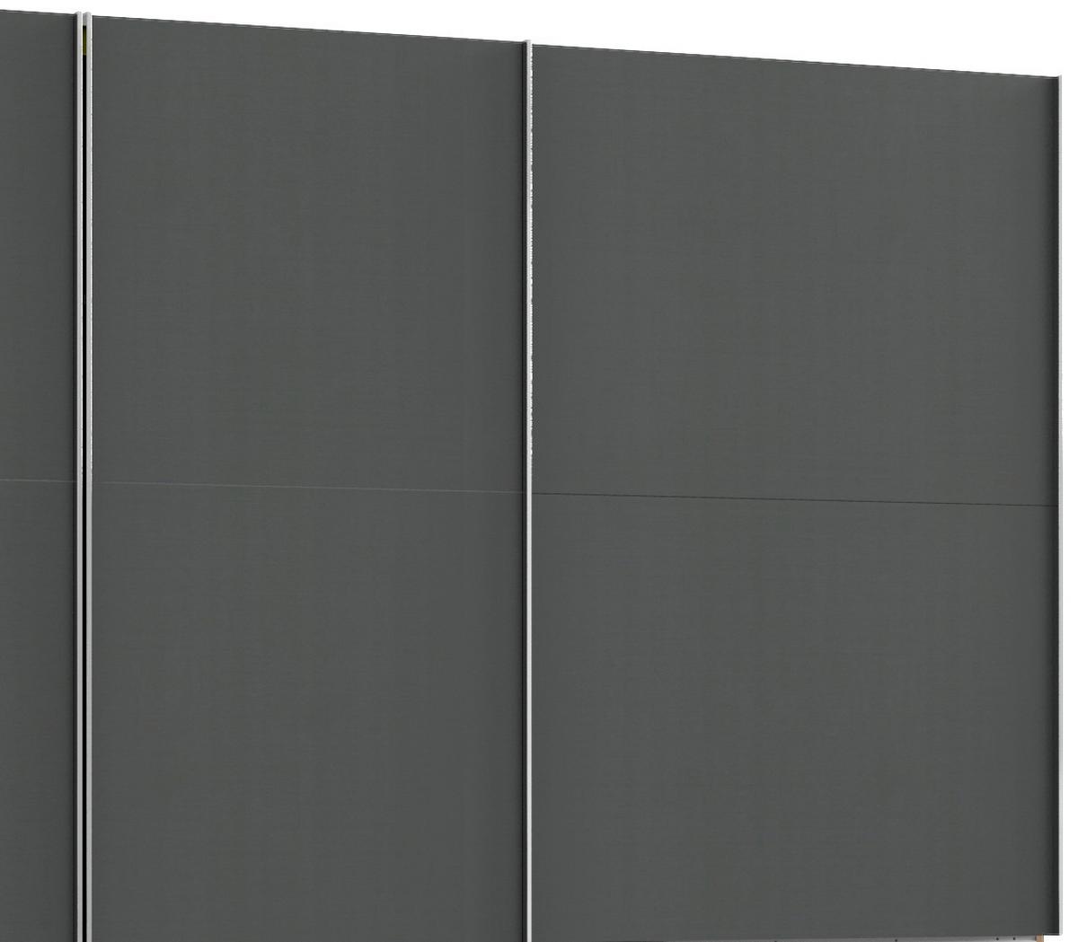 Schwebetürenschrank Mit Laden 350cm Level 36a, Graphit/eiche - Eichefarben/Graphitfarben, Basics, Holzwerkstoff (350/216/65cm) - MID.YOU