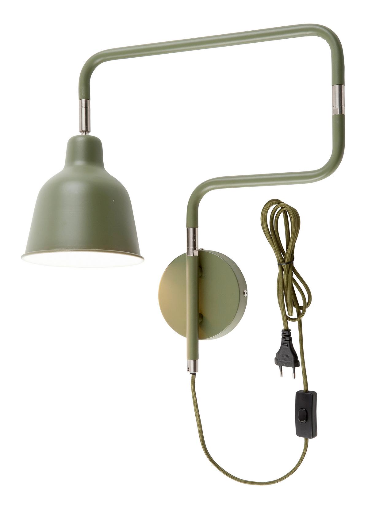 Wandleuchte London 1-Flammig Drehbar - Olivgrün, Design, Metall (44/40/16cm) - It's about Romi