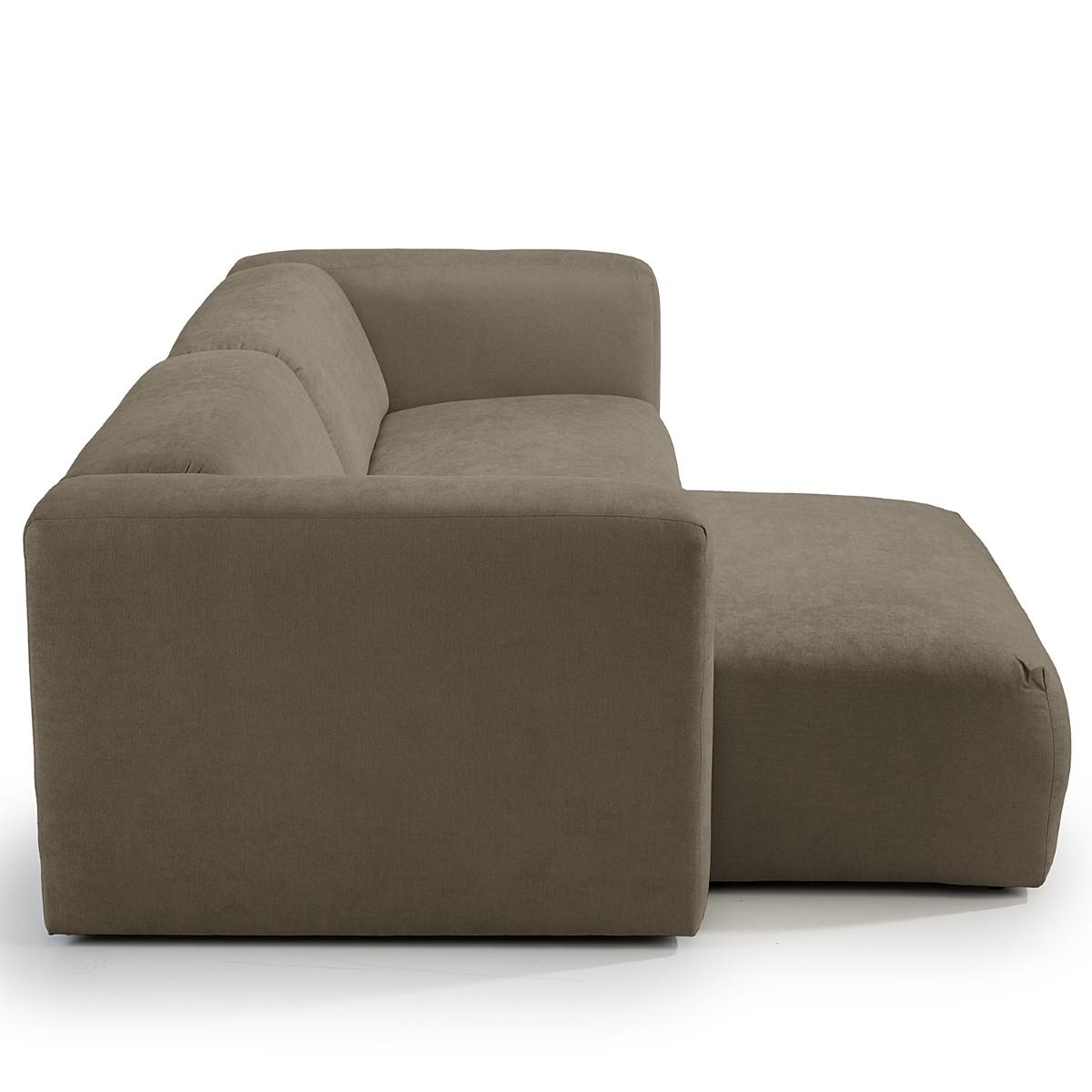 Ecksofa Bolt, Dunkelgrau S: 255x160 cm - Dunkelgrau, MODERN, Textil (255/160cm) - Trendmanufaktur