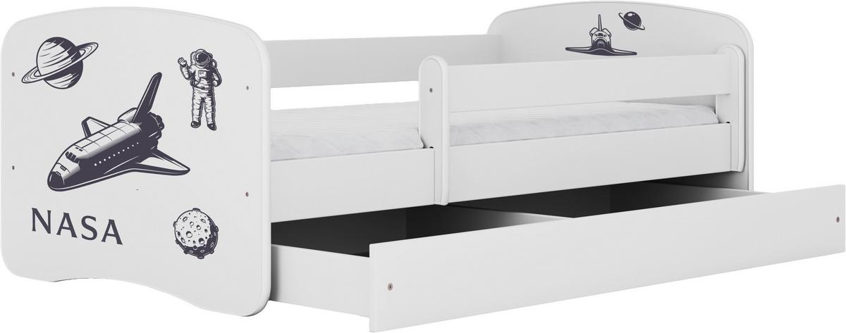 Kinder-/Juniorbett Babydreams inkl. Matratze 80x160 - Birkefarben/Weiß, MODERN, Holz/Holzwerkstoff (80/160cm) - MID.YOU