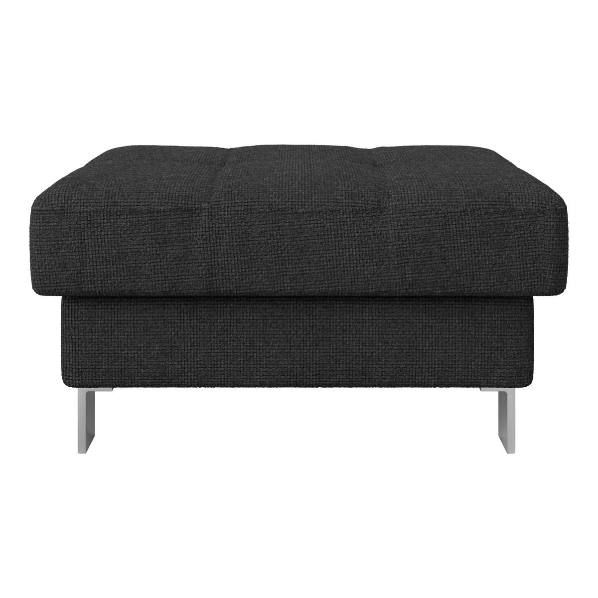 Polsterhocker Savona Webstoff Anthrazit H: 44 Cm - Graphitfarben, MODERN, Textil (90/44/73cm) - Ondega