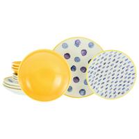 Tafelservice Maisie Blau/Creme/Gelb 12--Teilig - Blau/Gelb, Basics, Keramik - Creatable